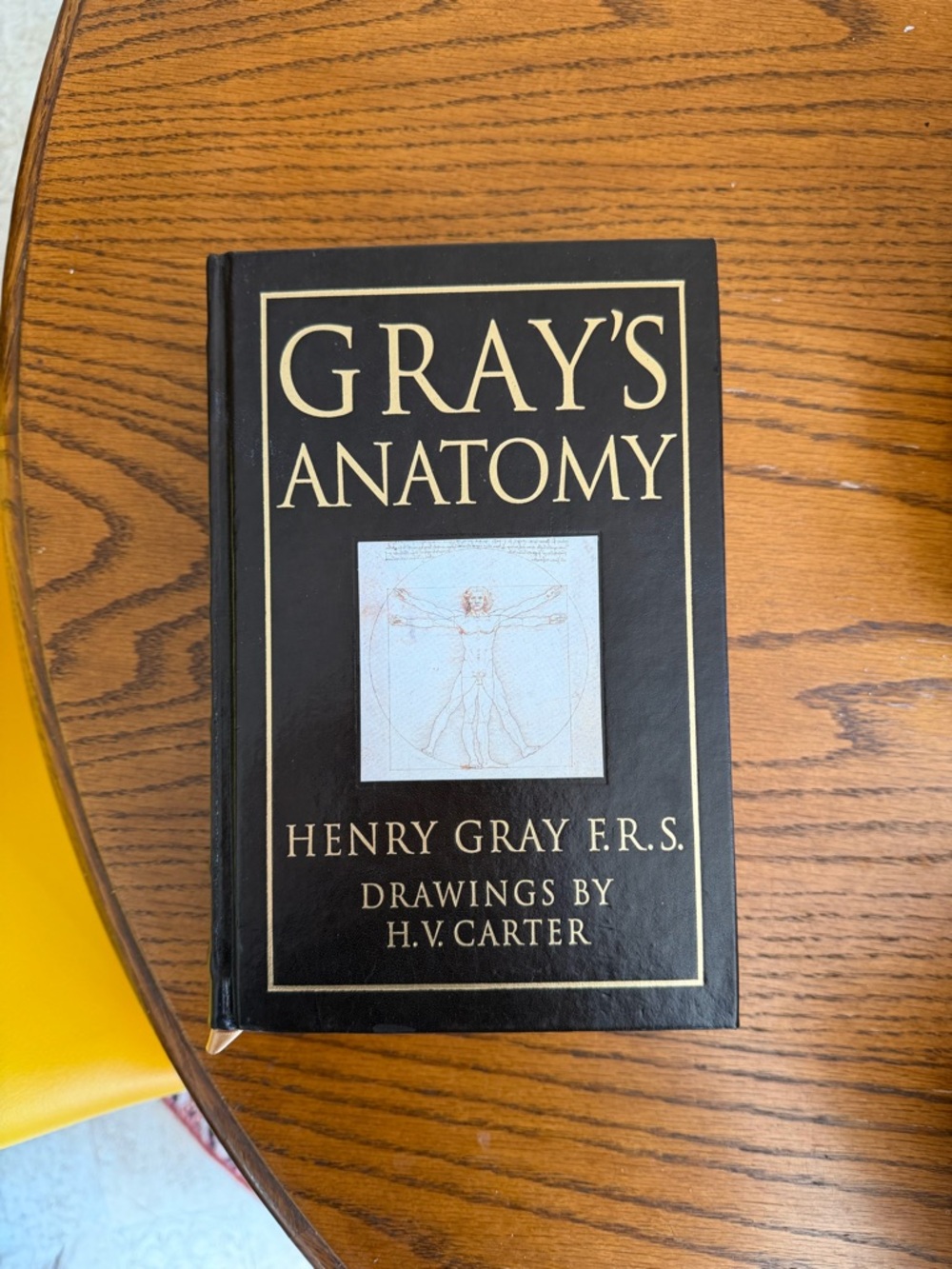 Gray's Anatomy Hardcover Book - Black with Gold Lettering